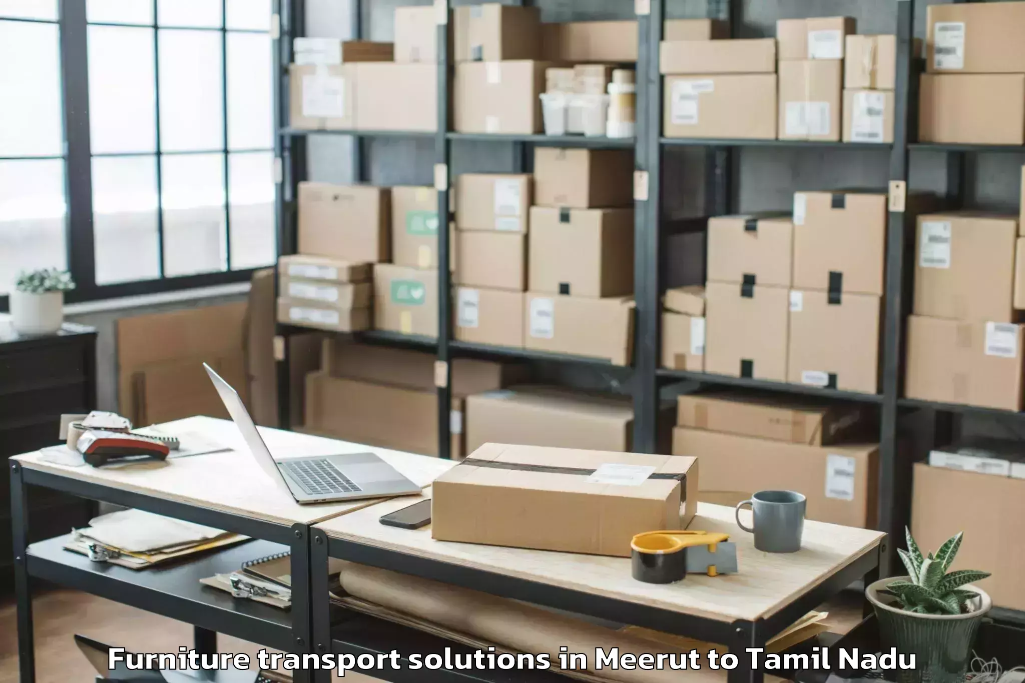 Easy Meerut to Pallavaram Furniture Transport Solutions Booking